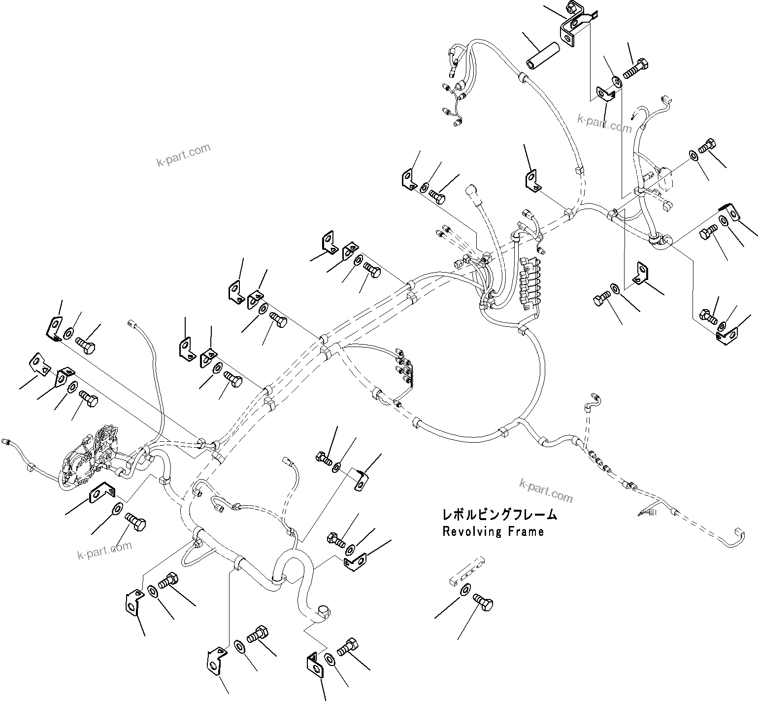 Komatsu parts book diagram for PC290-8K S/N 10001-UP ( Standard Machine ): ELECTRIC WIRING (2/5)(#10001-)