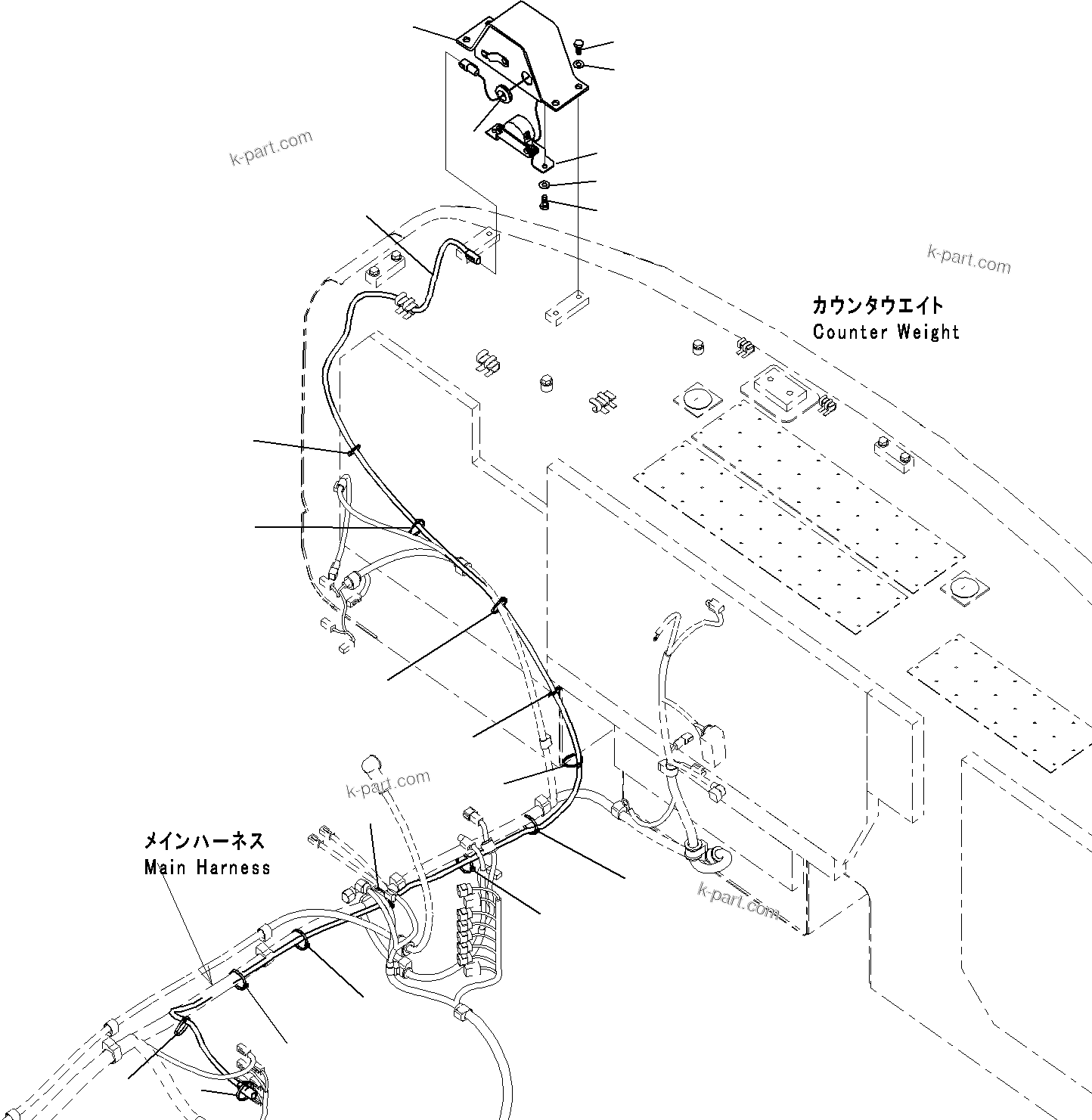 Komatsu parts book diagram for PC290-8K S/N 10001-UP ( Standard Machine ): TRAVEL ALARM(#20001-)