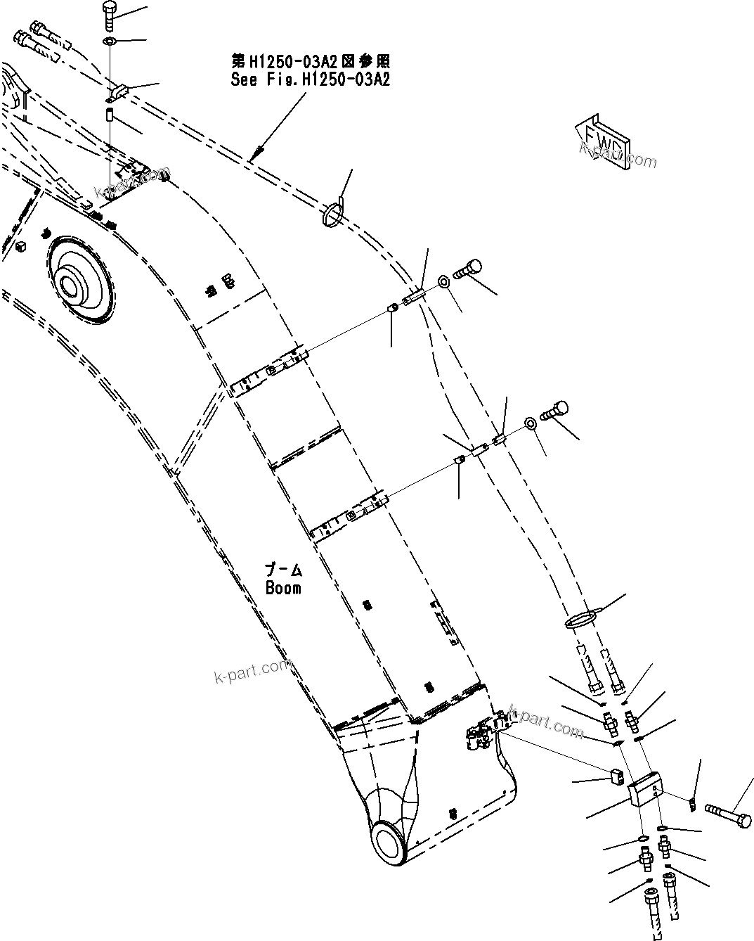 Komatsu parts book diagram for PC290-8K S/N 10001-UP ( Standard Machine ): BOOM AND ARM HOLDING VALVE CIRCUIT (3/3)(#10001-)