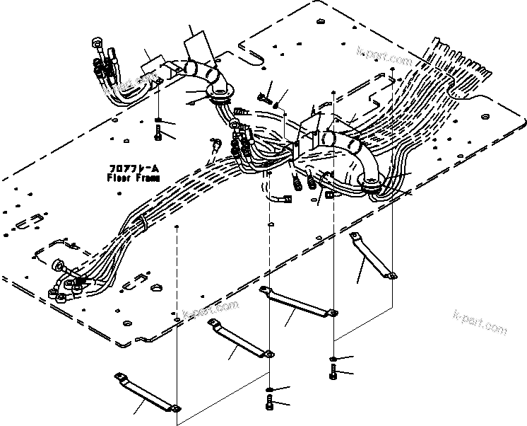 Komatsu parts book diagram for PC290-8K S/N 10001-UP ( Standard Machine ): CAB (51/52)(#10001-)