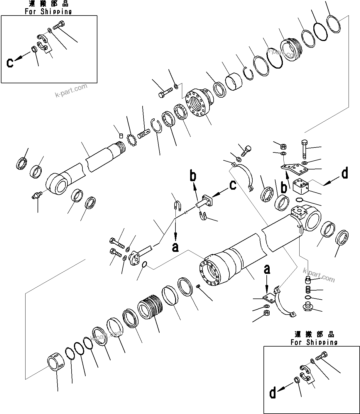 Komatsu parts book diagram for PC290-8K S/N 10001-UP ( Standard Machine ): ARM CYLINDER(#10001-)