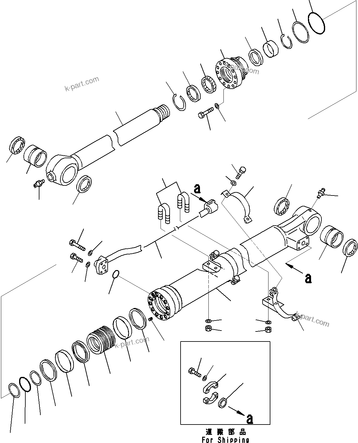 Komatsu parts book diagram for PC290-8K S/N 10001-UP ( Standard Machine ): ARM (2/3)(#10001-)