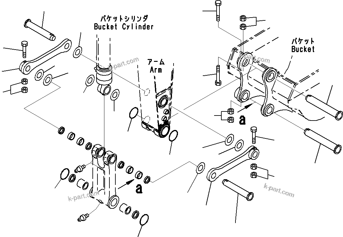Komatsu parts book diagram for PC290-8K S/N 10001-UP ( Standard Machine ): ARM (3/3)(#10001-)