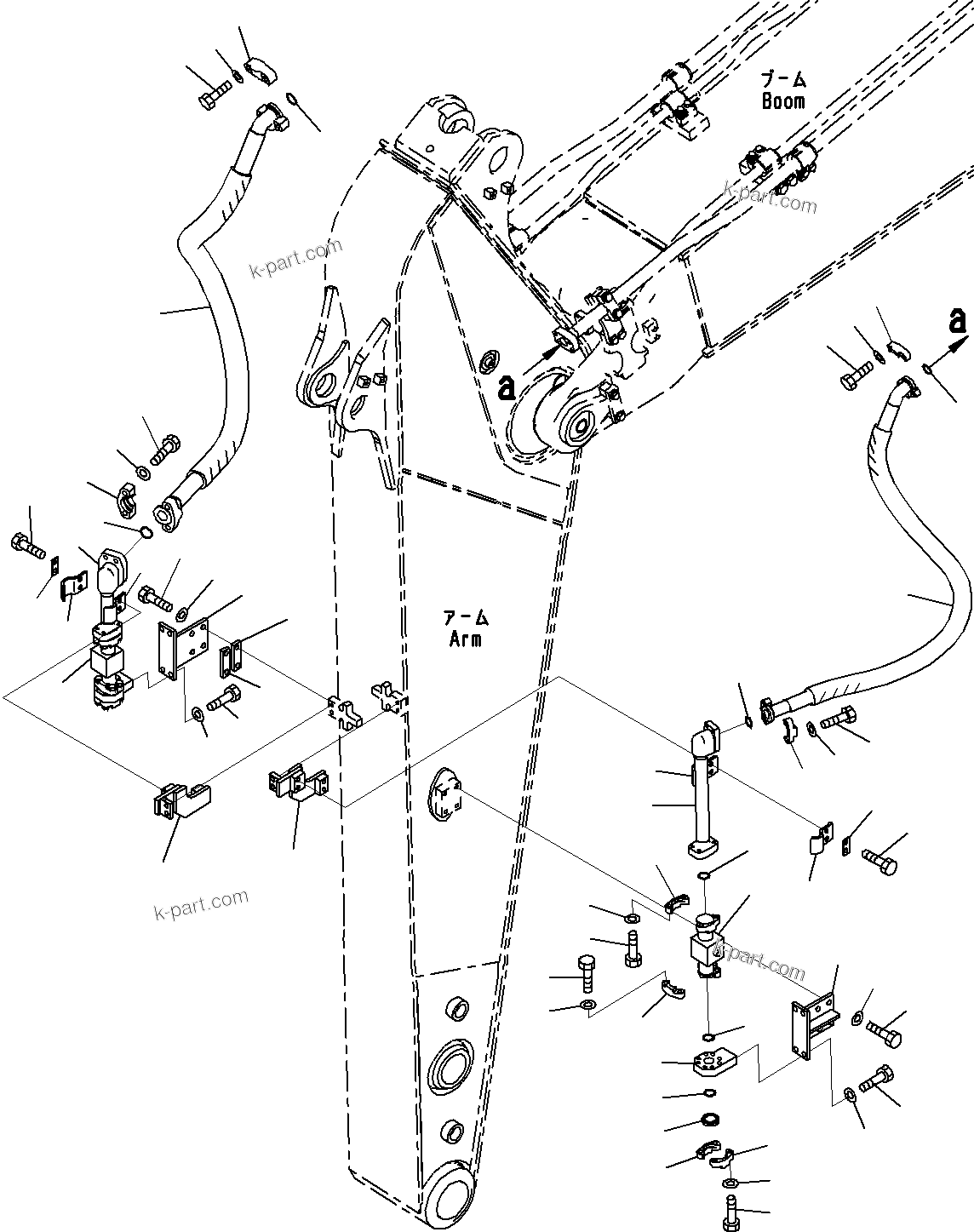 Komatsu parts book diagram for PC290-8K S/N 10001-UP ( Standard Machine ): BACKHOE BUCKET (3/4)(#10001-)