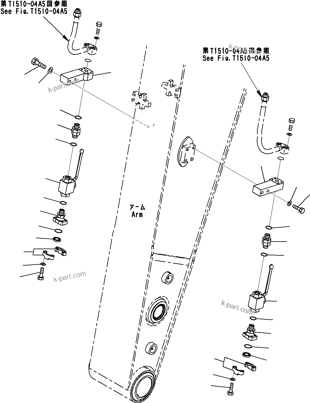 Komatsu parts book diagram for PC290-8K S/N 10001-UP ( Standard Machine ): BACKHOE BUCKET (4/4)(#10001-)
