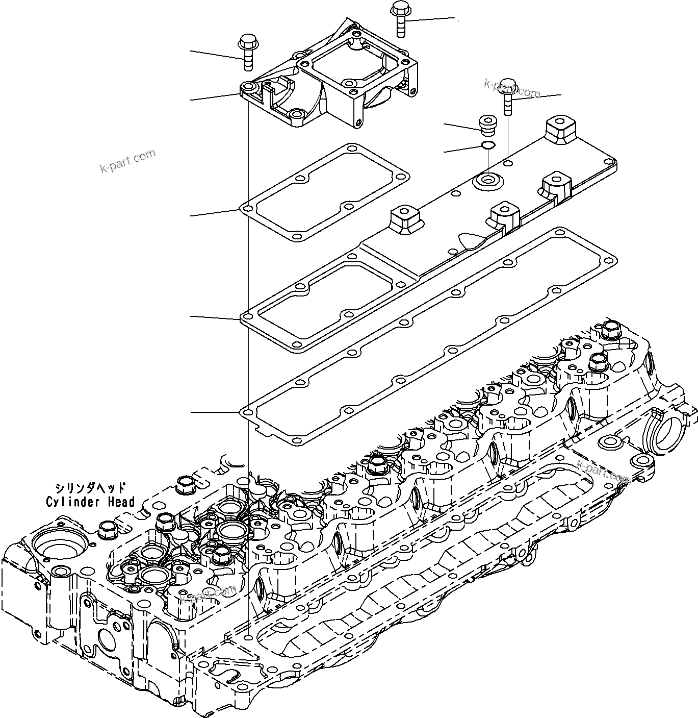 Komatsu parts book diagram for SAA6D107E-1E S/N 21711506-UP (For PC290LC/NLC-8): AIR INTAKE PORT COVER