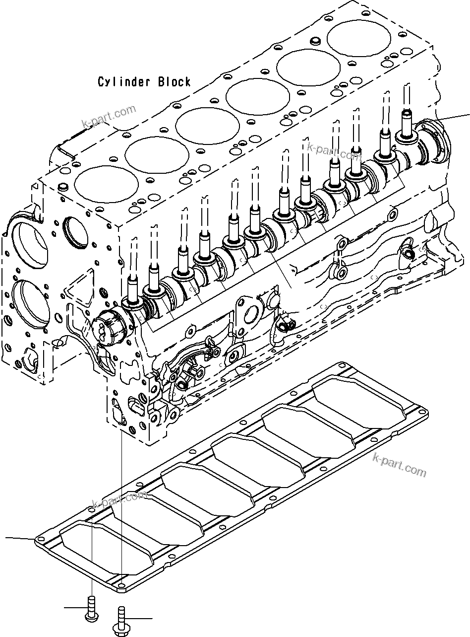 Komatsu parts book diagram for SAA6D107E-1E S/N 21711506-UP (For PC290LC/NLC-8): TAPPET