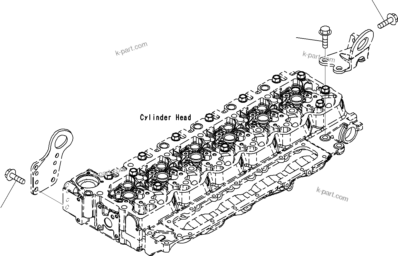 Komatsu parts book diagram for SAA6D107E-1E S/N 21711506-UP (For PC290LC/NLC-8): ENGINE LIFTING EYE