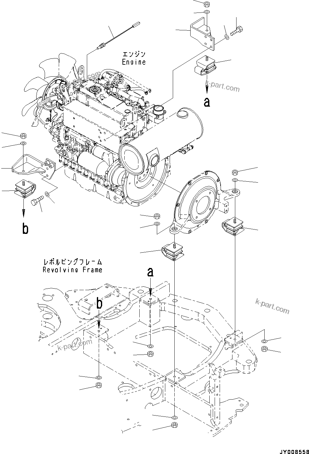 Komatsu parts book diagram for PC55MR-3 S/N 15001-UP: ґЭјЮЭ Ћж•T‚Ї, (#15001-15426)