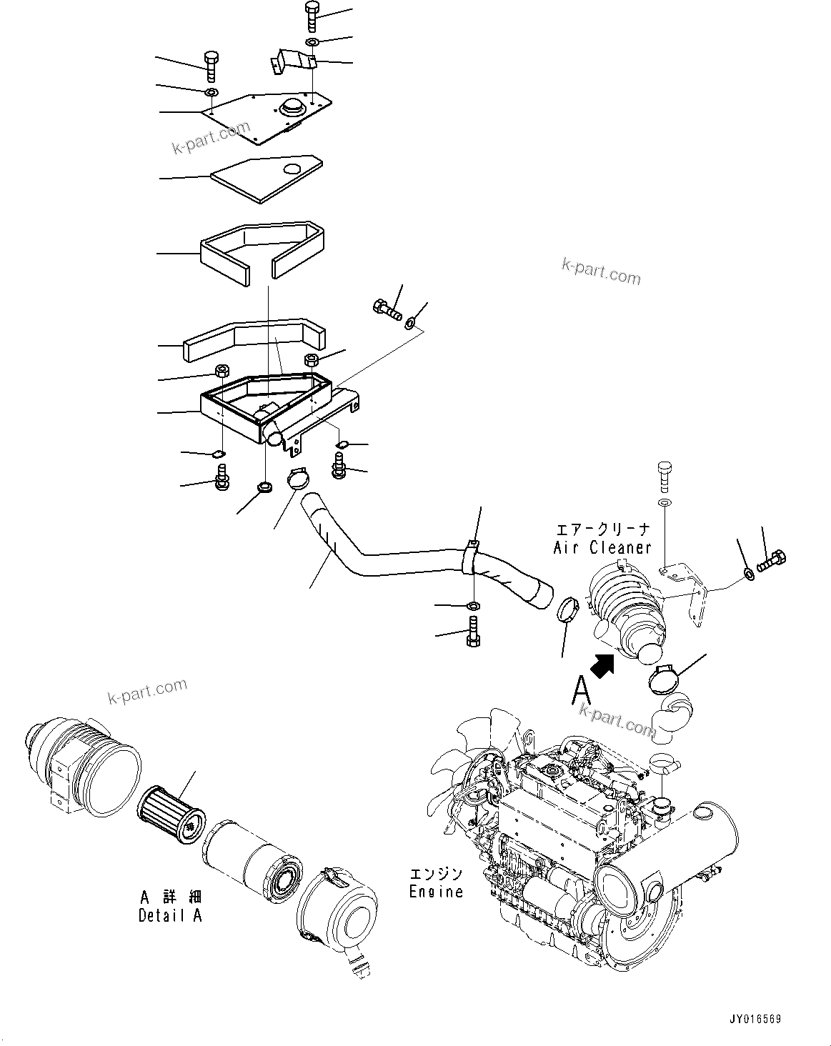 Komatsu parts book diagram for PC55MR-3 S/N 15001-UP: ґ ? ? ёШ ?Е, ґ ? ? ёШ ?Е ЉЦ?A•”•I (2/2) (АЮМЮЩ ґЪТЭД)(#16501-)