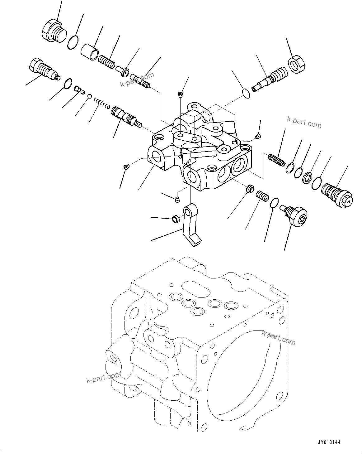Komatsu parts book diagram for PC55MR-3 S/N 15001-UP: –ы€іОЯЭМЯ, ЛЯЅДЭ ОЯЭМЯ (3/5)(#15260-15426)