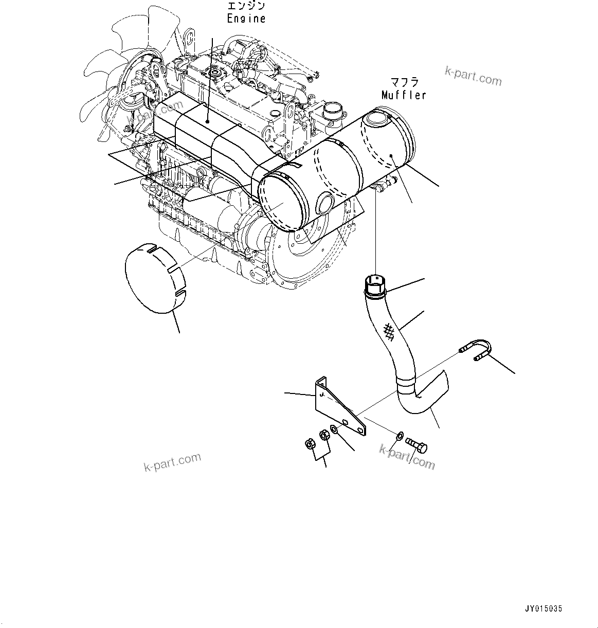 Komatsu parts book diagram for PC55MR-3 S/N 15001-UP: ґЭјЮЭ ХЖЇД, ґ ?їЮ ?ЅД ПМЧЉЦ?A•”•I(#16501-17434)