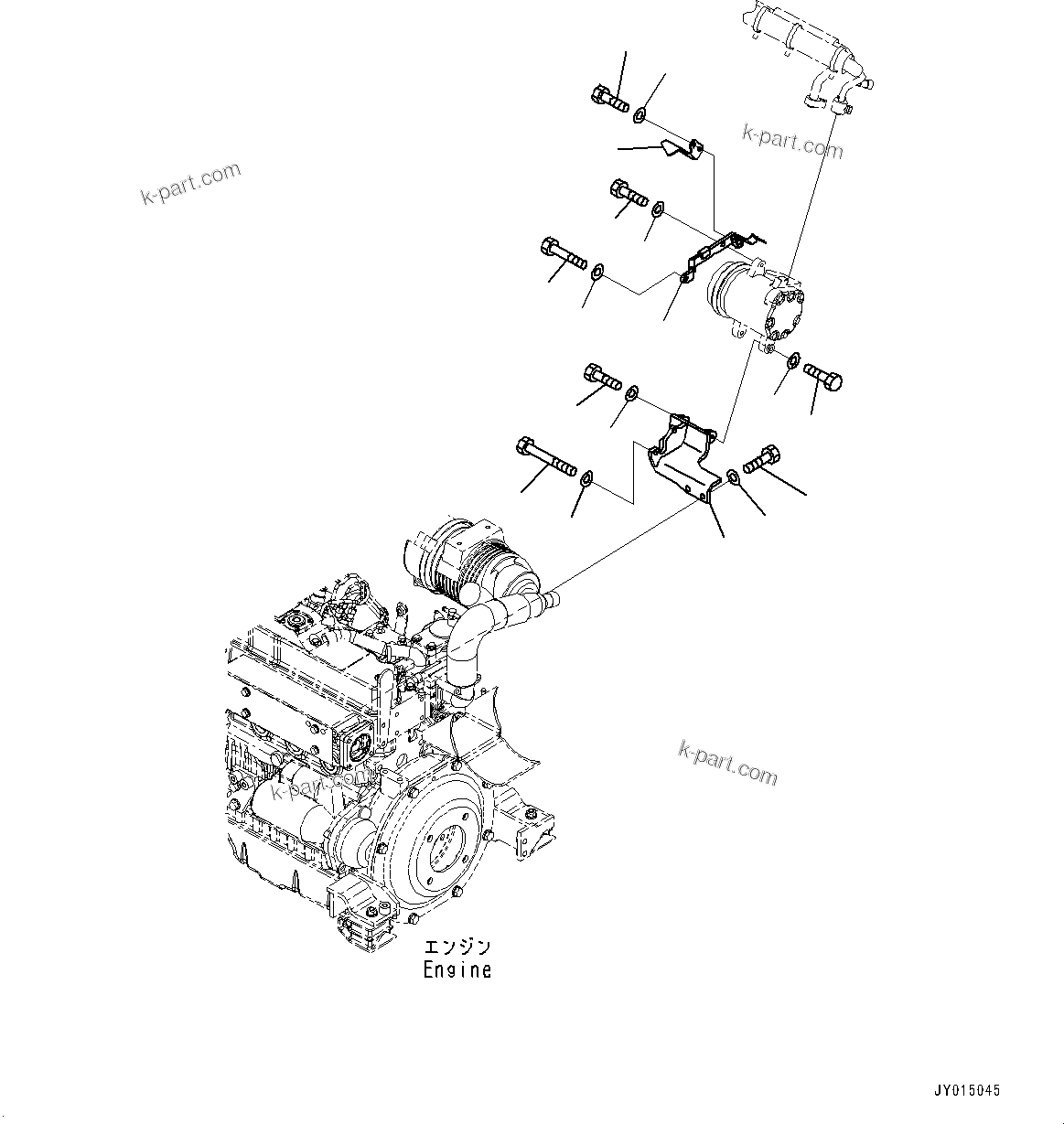 Komatsu parts book diagram for PC55MR-3 S/N 15001-UP: ґЭјЮЭ ХЖЇД, МЮЧ№ЇД(#15427-16000)