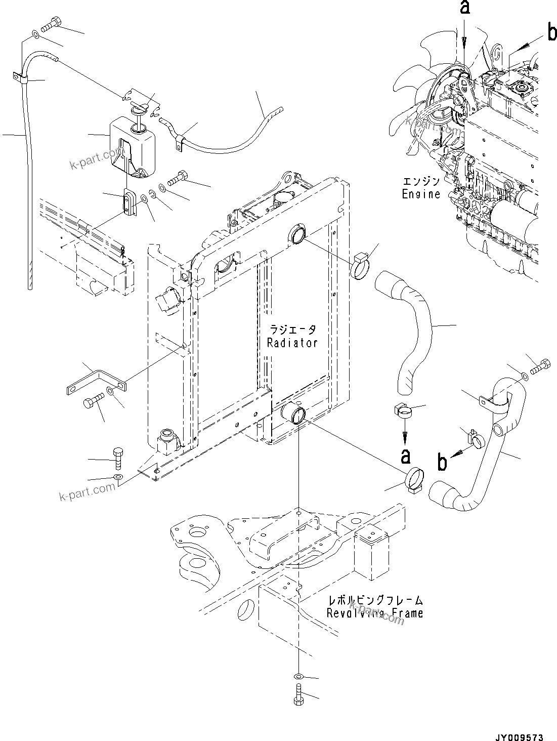 Komatsu parts book diagram for PC55MR-3 S/N 15001-UP: ё ?ШЭёЮ‘•’U, ”ZЉЗ(#15001-16000)