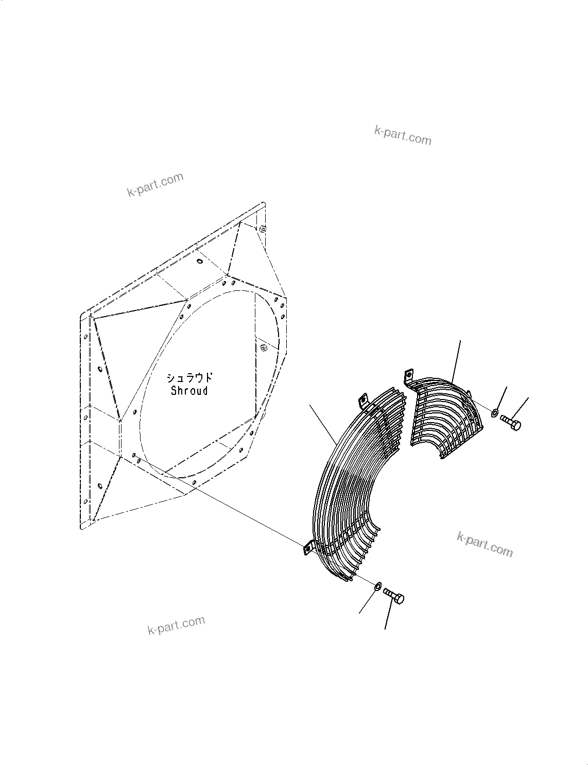 Komatsu parts book diagram for PC55MR-3 S/N 15001-UP: ё ?ШЭёЮ‘•’U, М ?Э ИЇД (ґ ?єЭ •T)(#15001-16000)