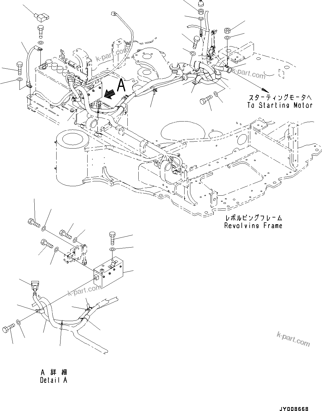 Komatsu parts book diagram for PC55MR-3 S/N 15001-UP: ґЪёДШЇё ЬІФШЭёЮК ?ИЅ, КЮЇГШ № ?МЮЩҐШЪ ? ОЮЇёЅ(#15001-15426)