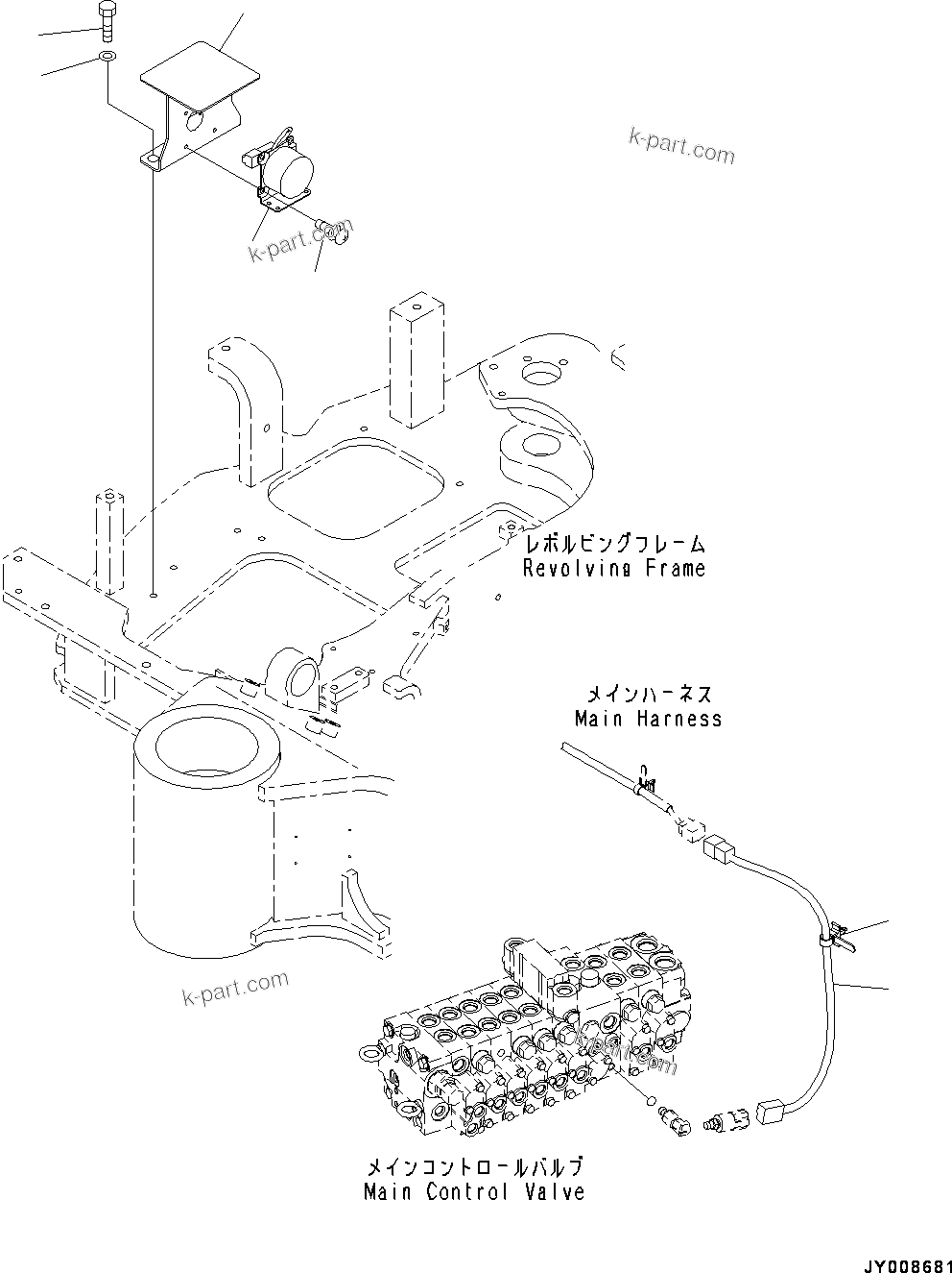 Komatsu parts book diagram for PC55MR-3 S/N 15001-UP: ‘–ЌS  ?Ч ?С, (#15001-16000)