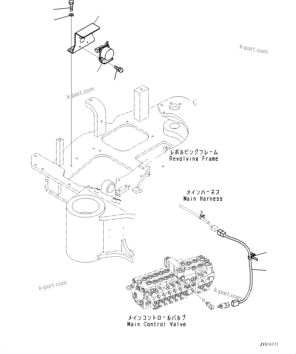 Komatsu parts book diagram for PC55MR-3 S/N 15001-UP: ‘–ЌS  ?Ч ?С, (#16001-16500)