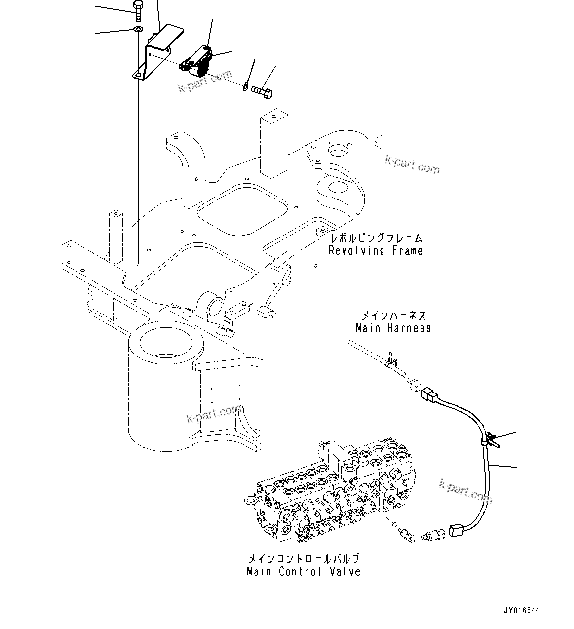 Komatsu parts book diagram for PC55MR-3 S/N 15001-UP: ‘–ЌS  ?Ч ?С, (#16501-)