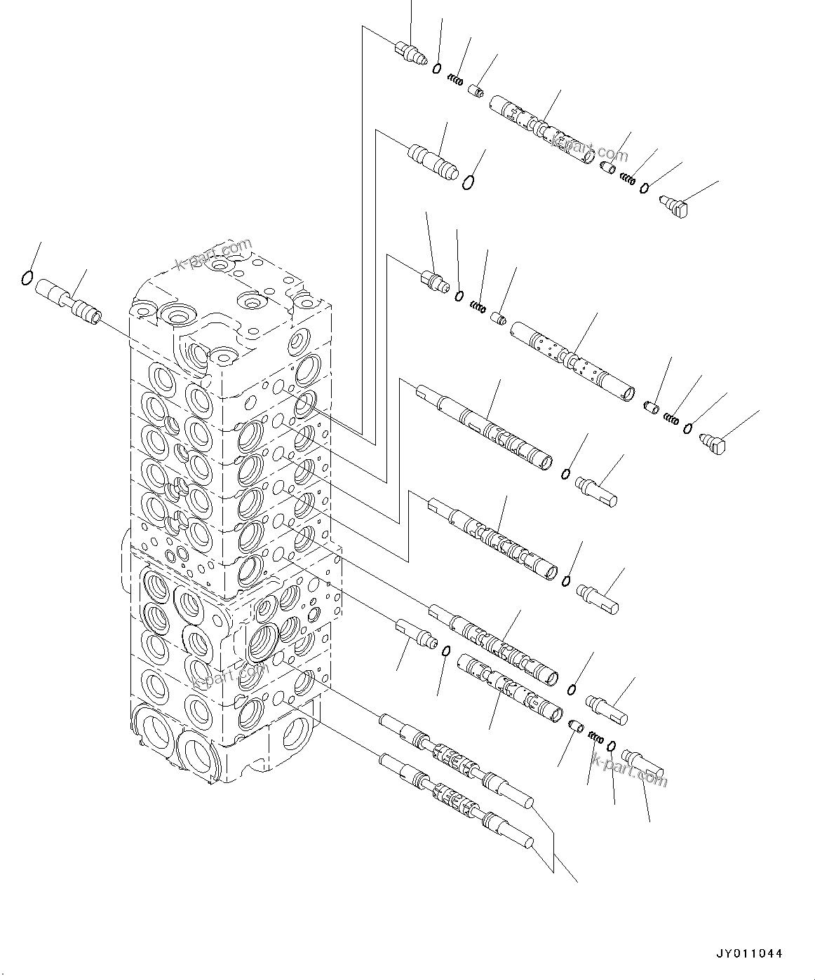 Komatsu parts book diagram for PC55MR-3 S/N 15001-UP: єЭДЫ ?Щ КЮЩМЮ, 8 КЮЩМЮ (3/21)(#16501-)