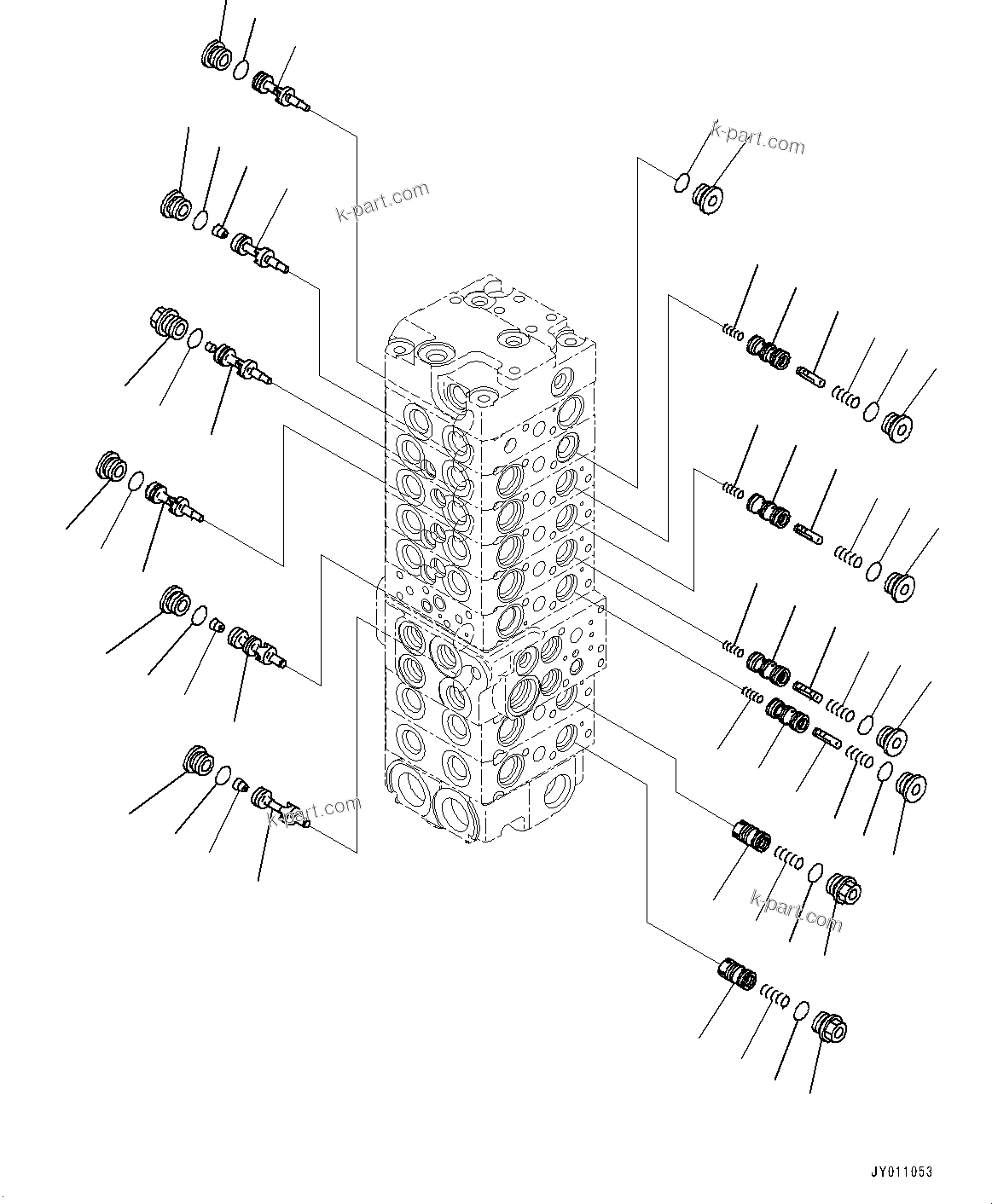 Komatsu parts book diagram for PC55MR-3 S/N 15001-UP: єЭДЫ ?Щ КЮЩМЮ, 8 КЮЩМЮ (12/21)(#16501-)