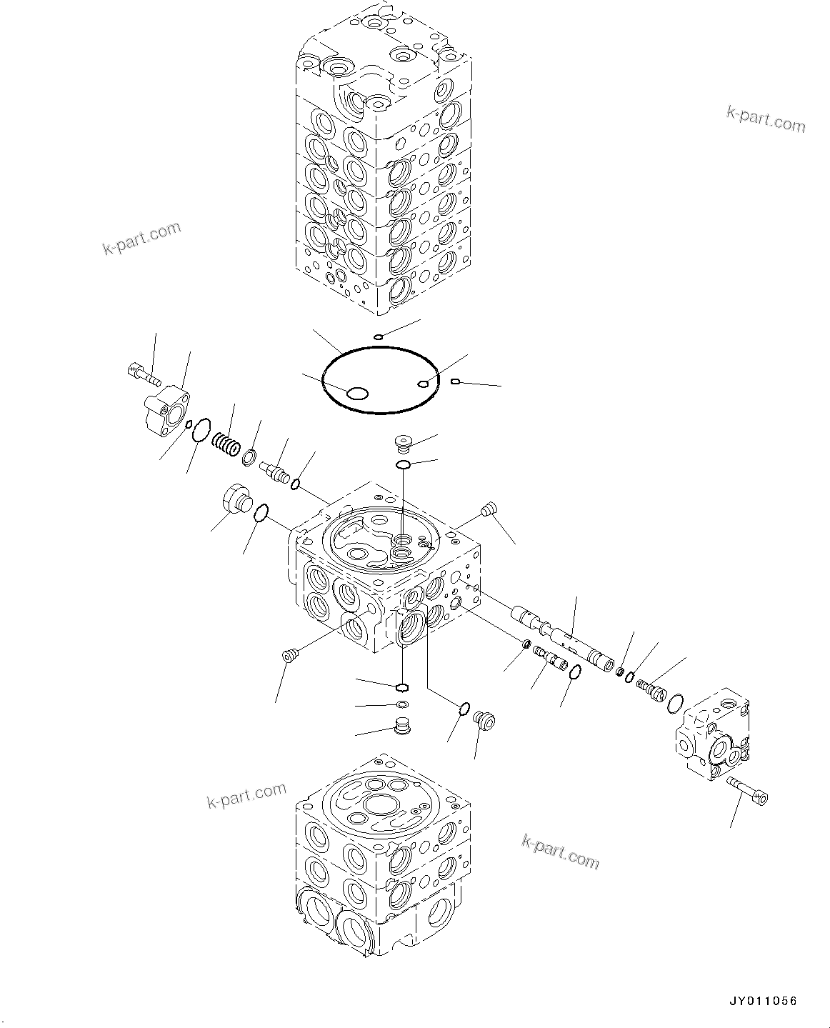 Komatsu parts book diagram for PC55MR-3 S/N 15001-UP: єЭДЫ ?Щ КЮЩМЮ, 8 КЮЩМЮ (15/21)(#16501-)