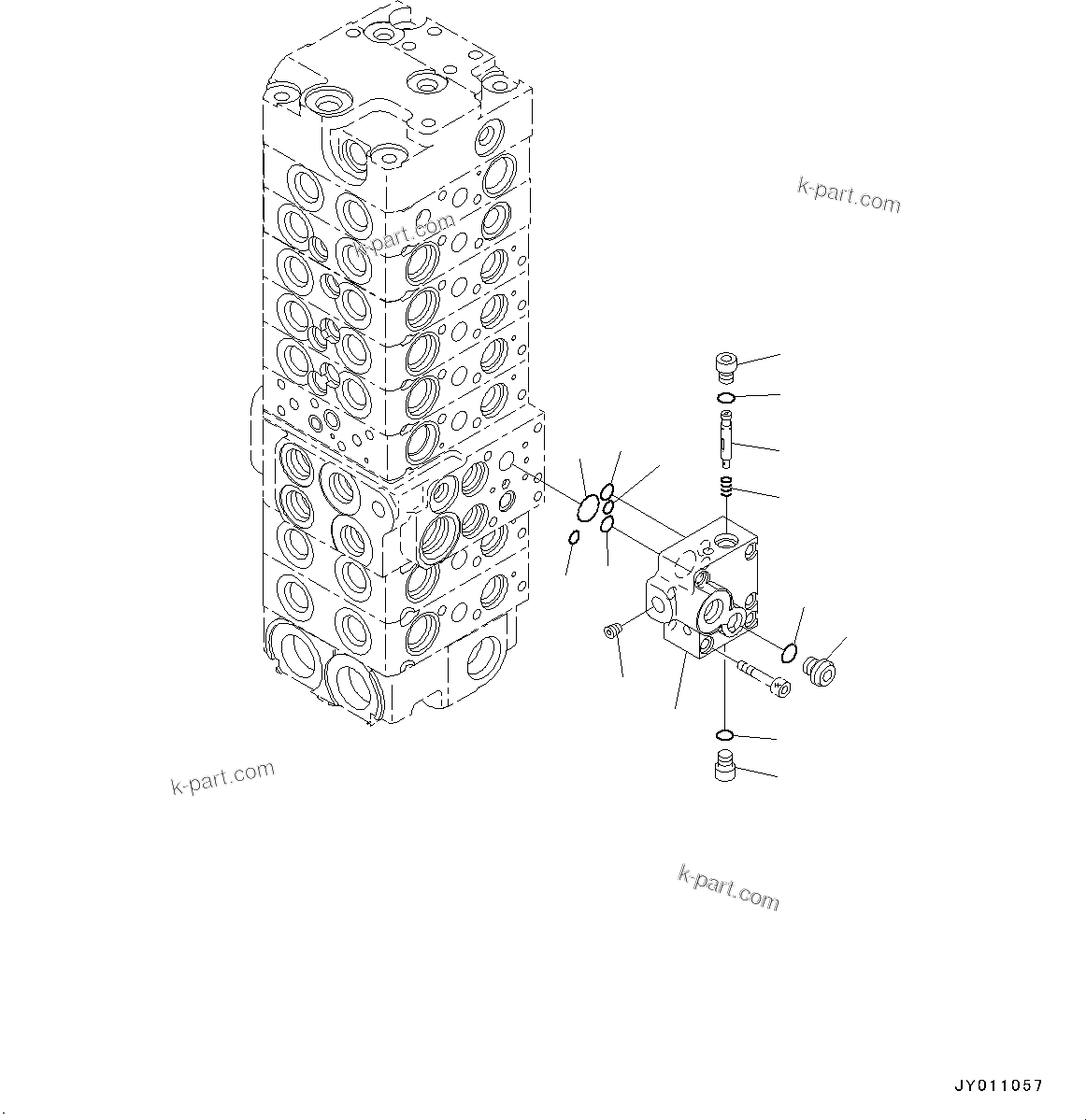 Komatsu parts book diagram for PC55MR-3 S/N 15001-UP: єЭДЫ ?Щ КЮЩМЮ, 8 КЮЩМЮ (16/21)(#16501-)