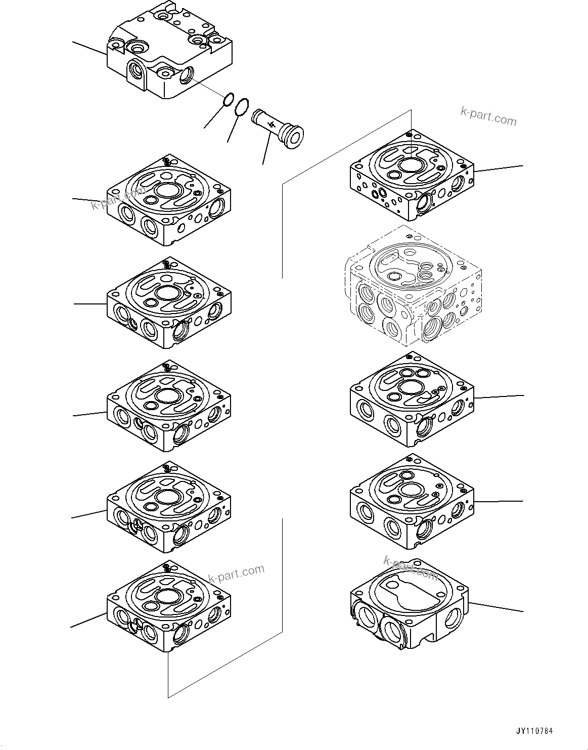 Komatsu parts book diagram for PC55MR-3 S/N 15001-UP: єЭДЫ ?Щ КЮЩМЮ, 8 КЮЩМЮ (1/21)(#19731-)