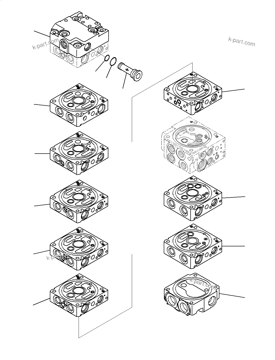 Komatsu parts book diagram for PC55MR-3 S/N 15001-UP: єЭДЫ ?Щ КЮЩМЮ, 9 КЮЩМЮ (1/23)(#16501-)