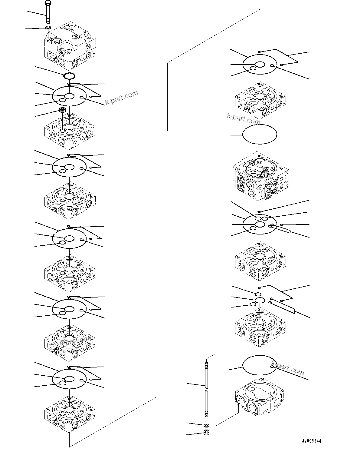 Komatsu parts book diagram for PC55MR-3 S/N 15001-UP: єЭДЫ ?Щ КЮЩМЮ, 9 КЮЩМЮ (2/23)(#16501-)