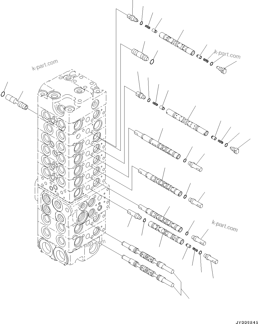 Komatsu parts book diagram for PC55MR-3 S/N 15001-UP: єЭДЫ ?Щ КЮЩМЮ, 9 КЮЩМЮ (3/23)(#16501-)