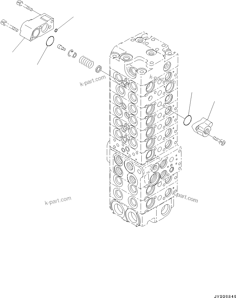 Komatsu parts book diagram for PC55MR-3 S/N 15001-UP: єЭДЫ ?Щ КЮЩМЮ, 9 КЮЩМЮ (8/23)(#16501-)