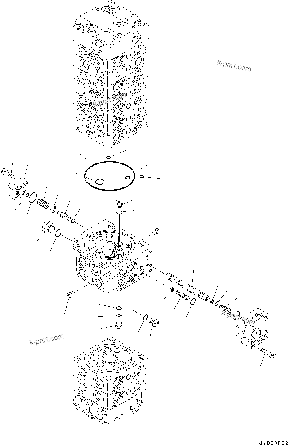 Komatsu parts book diagram for PC55MR-3 S/N 15001-UP: єЭДЫ ?Щ КЮЩМЮ, 9 КЮЩМЮ (15/23)(#16501-)
