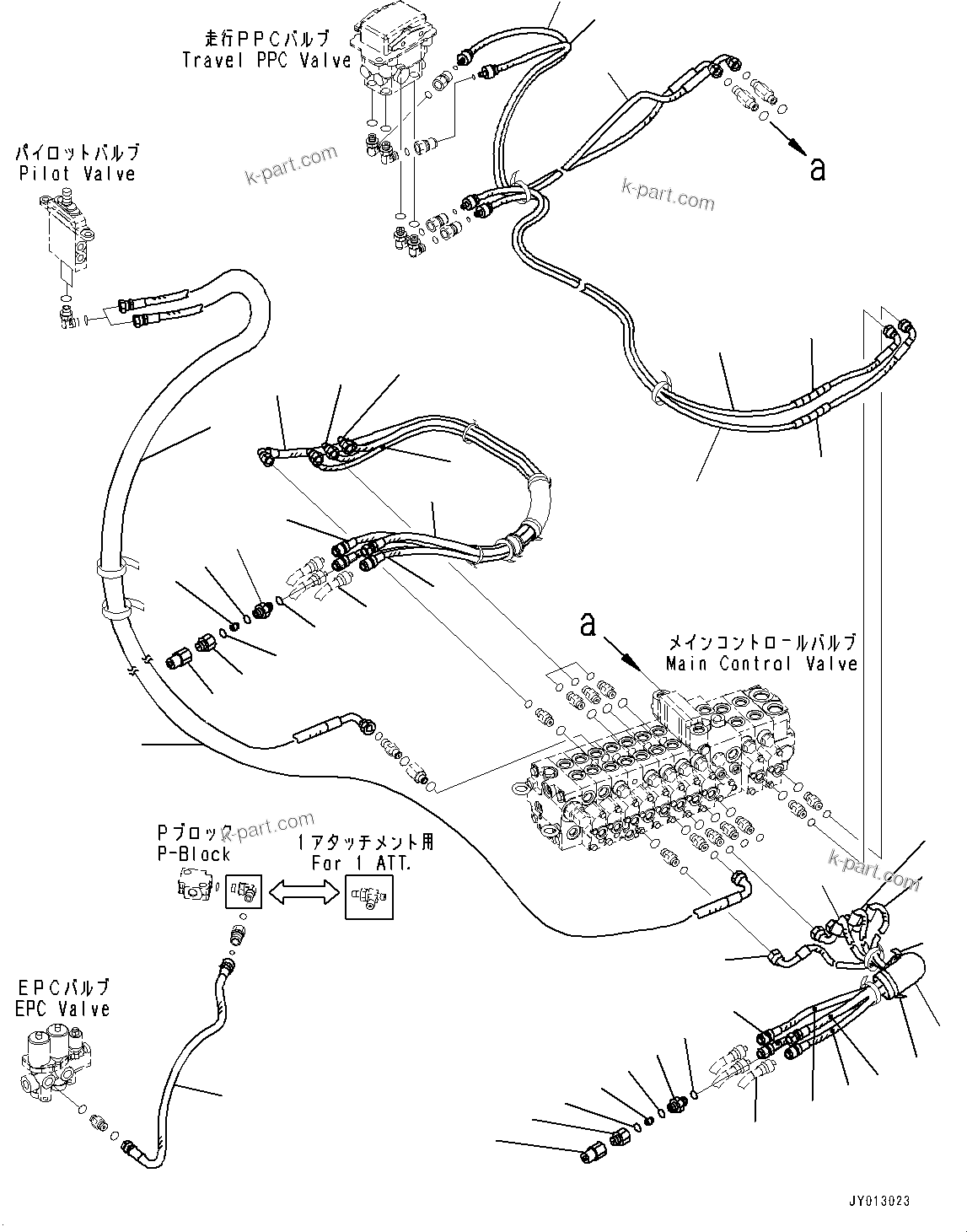 Komatsu parts book diagram for PC55MR-3 S/N 15001-UP: єЭДЫ ?Щ КЮЩМЮ, PPC ”ZЉЗ (КЯЬ ?  ?ЭёЮЩ КЯЬ ? БЩД МЮЪ ?ДЮ •T)(#15001-15400)