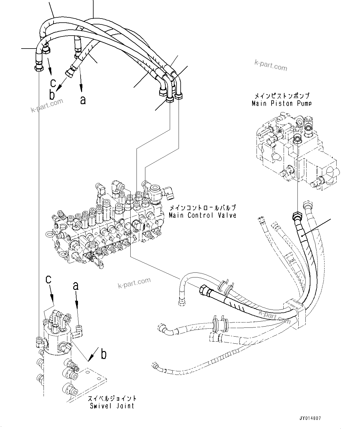 Komatsu parts book diagram for PC55MR-3 S/N 15001-UP: єЭДЫ ?Щ КЮЩМЮ, ДЮЪЭ ”ZЉЗ (КЯЬ ?  ?ЭёЮЩ КЯЬ ? БЩД МЮЪ ?ДЮ •T)(#16001-16500)