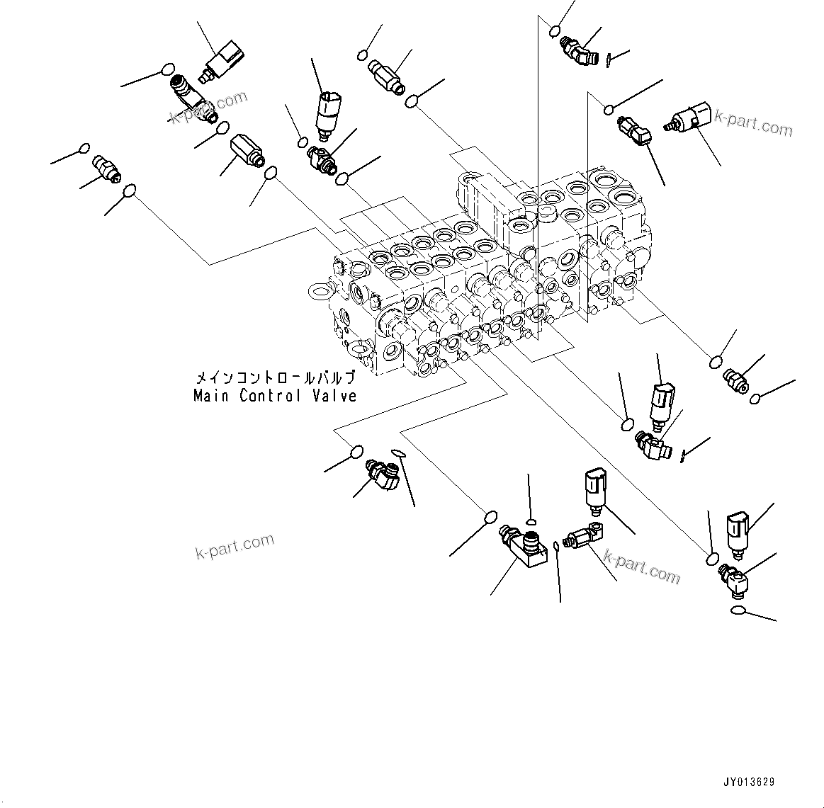 Komatsu parts book diagram for PC55MR-3 S/N 15001-UP: єЭДЫ ?Щ КЮЩМЮ, єИёГЁЭёЮ •”•I (3/3) (9 ЅМЯ ?Щ,  ? ?Д ГЮѕЧЪ ?А •T)(#16001-16500)