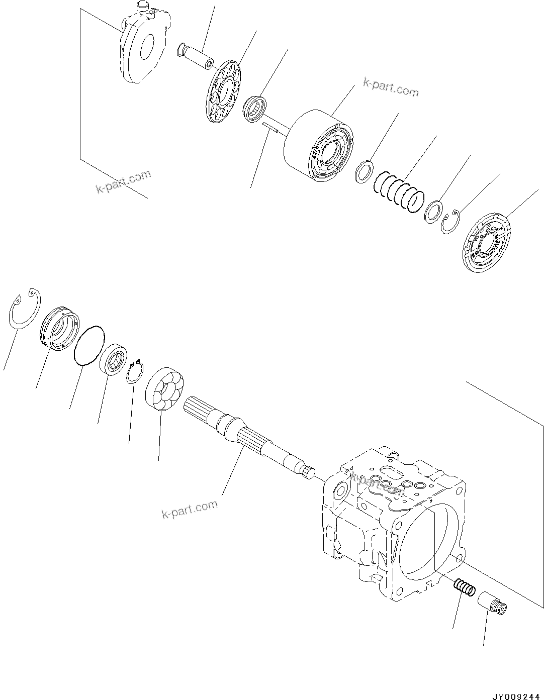 Komatsu parts book diagram for PC55MR-3 S/N 15001-UP: –ы€іОЯЭМЯ, ЛЯЅДЭ ОЯЭМЯ (2/5)(#15001-15414)