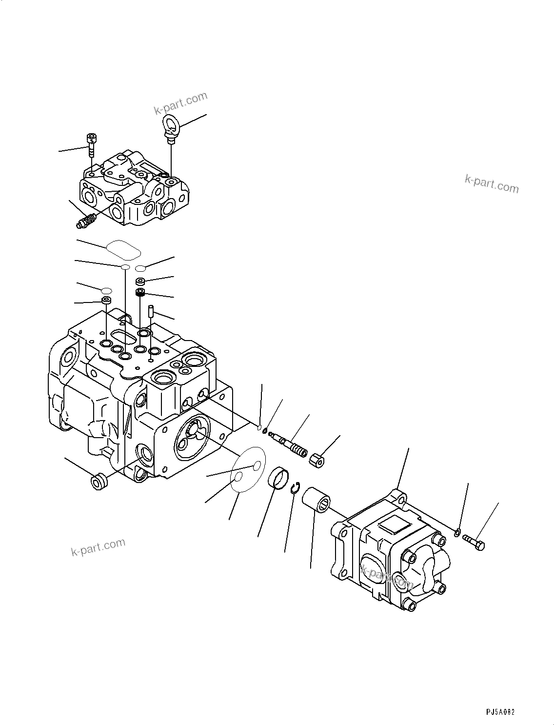 Komatsu parts book diagram for PC55MR-3 S/N 15001-UP: –ы€іОЯЭМЯ, ЛЯЅДЭ ОЯЭМЯ (5/6) (ґ ?єЭ •T)(#15001-15414)