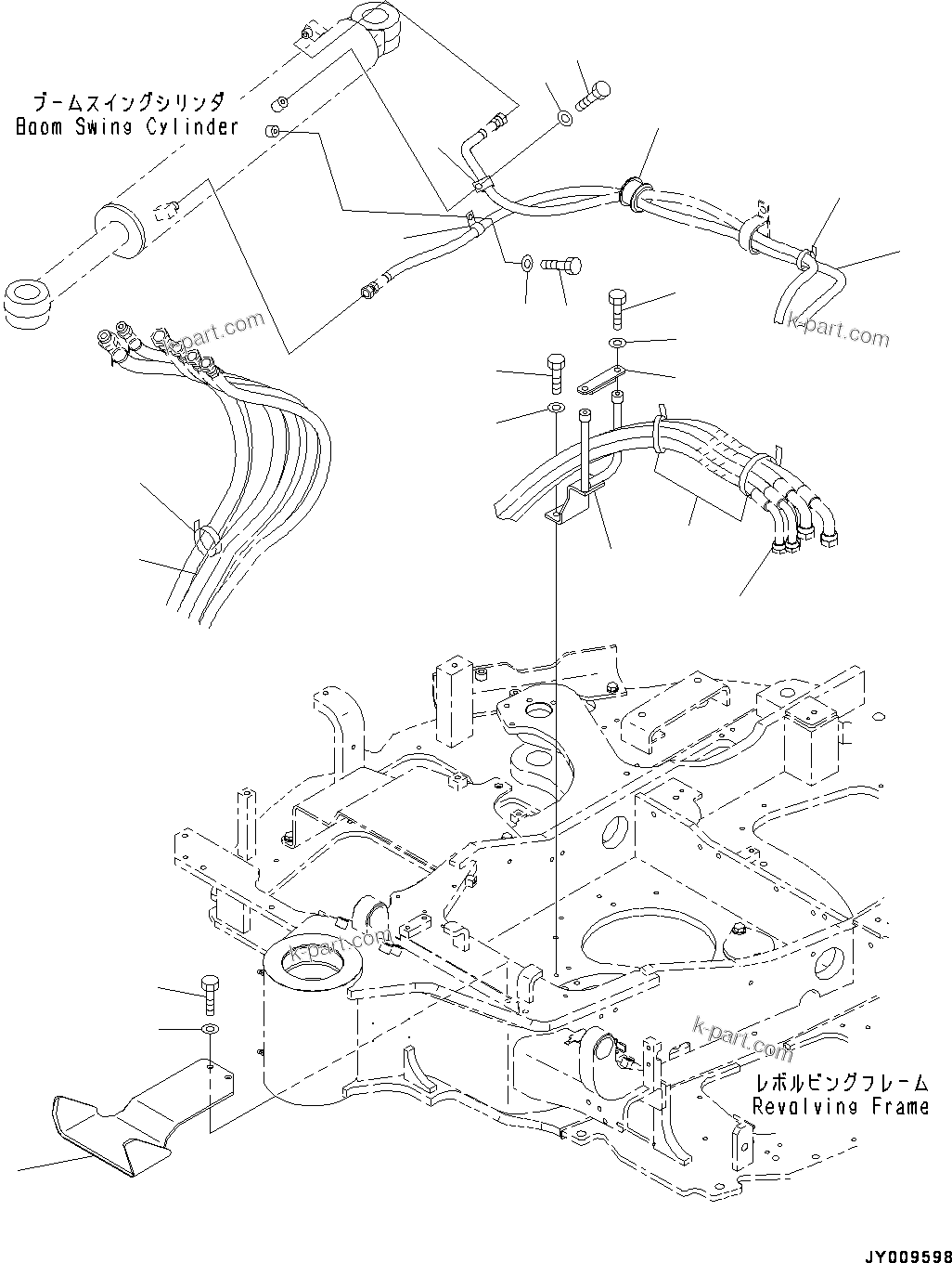 Komatsu parts book diagram for PC55MR-3 S/N 15001-UP: ?ёБ ?ґ ?А ”ZЉЗ, О ?Ѕ ёЧЭМЯ(#16001-16500)