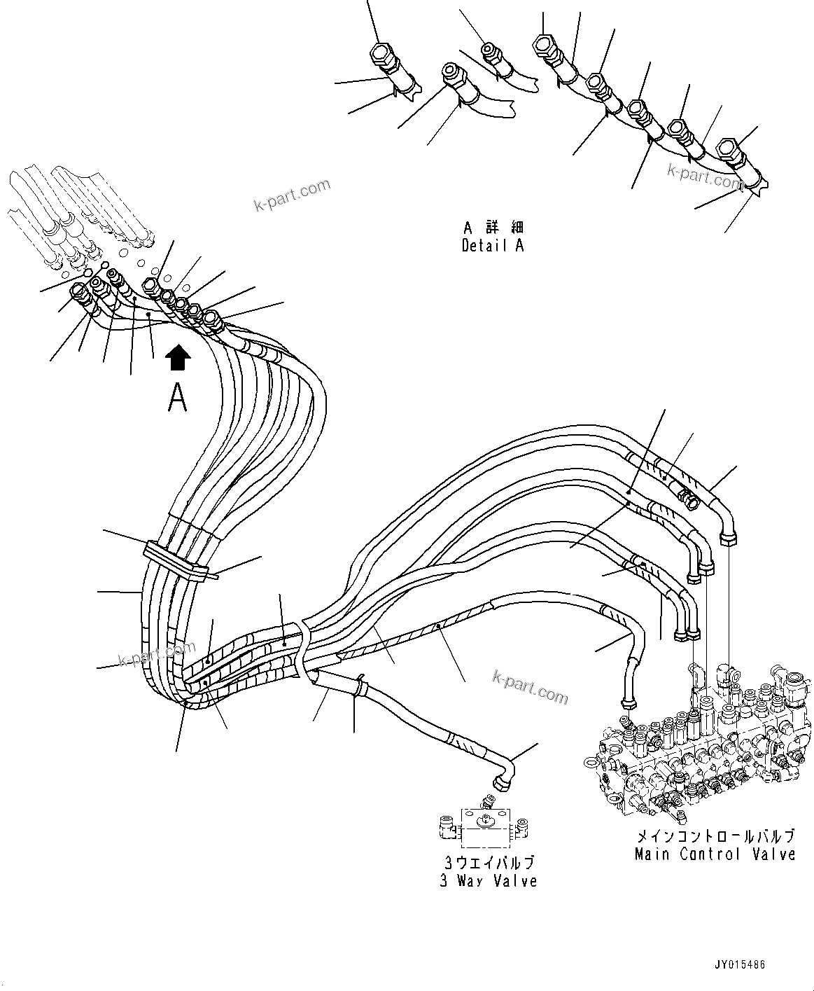 Komatsu parts book diagram for PC55MR-3 S/N 15001-UP: ?ёБ ?ґ ?А ”ZЉЗ, МЮ ?С,  ? ?С, КЮ№ЇД,  ?АЇБТЭД”ZЉЗ(#16005-16500)