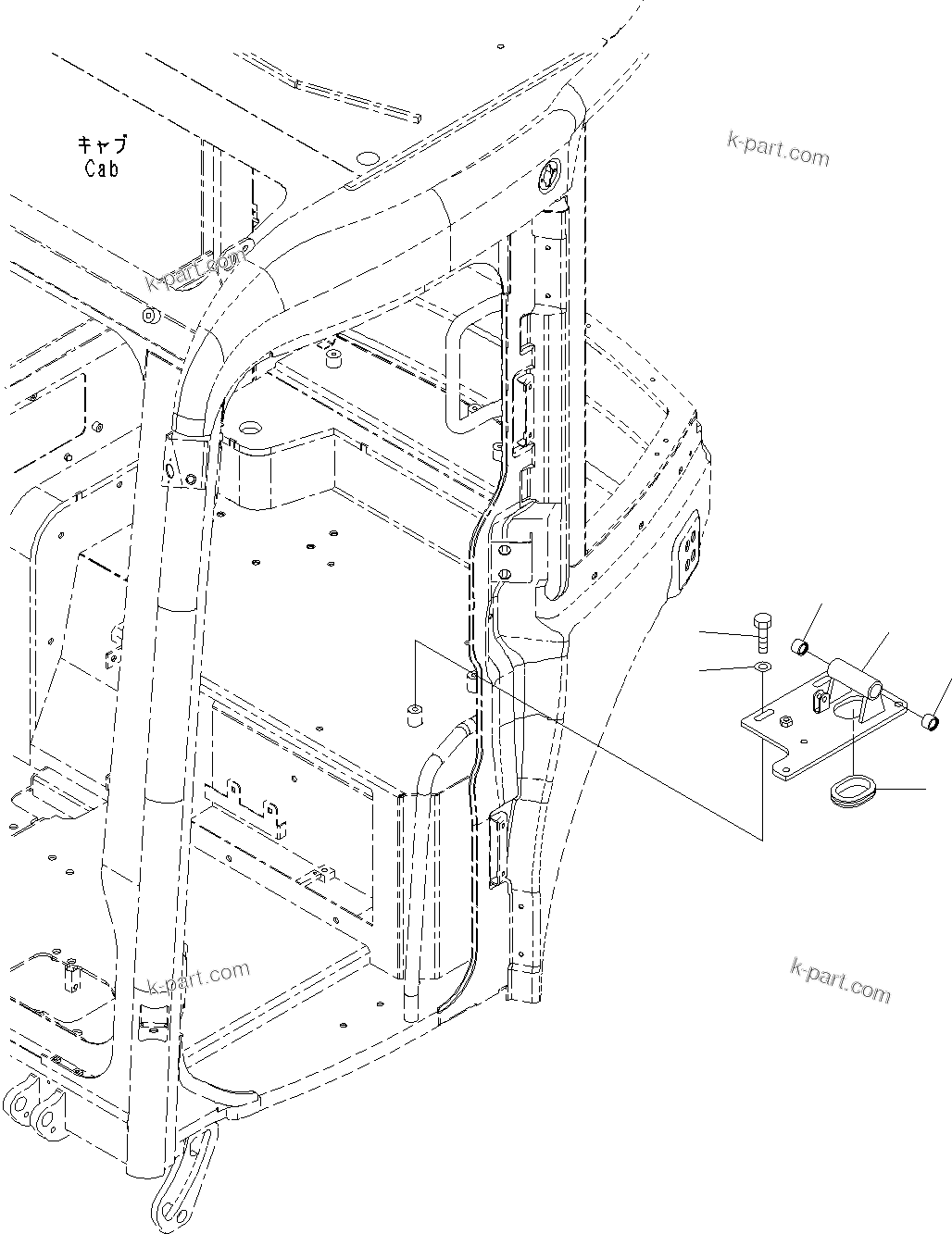 Komatsu parts book diagram for PC55MR-3 S/N 15001-UP: ? ?МЮ, МЫ ?, НЮ ?Ѕ(#15001-16000)