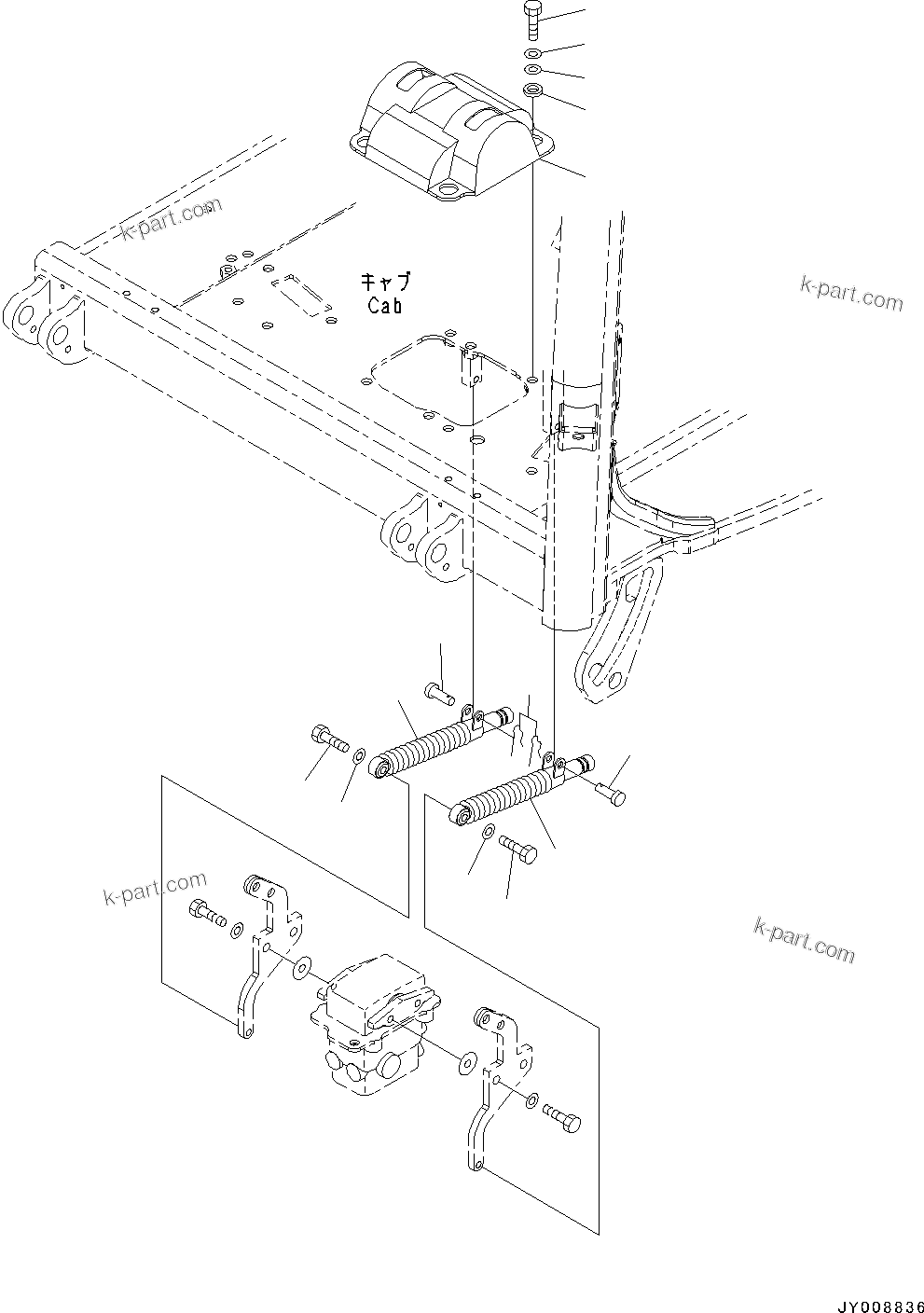 Komatsu parts book diagram for PC55MR-3 S/N 15001-UP: ? ?МЮ, МЫ ?, ‘–ЌSєЭДЫ ?Щ(#15001-16000)
