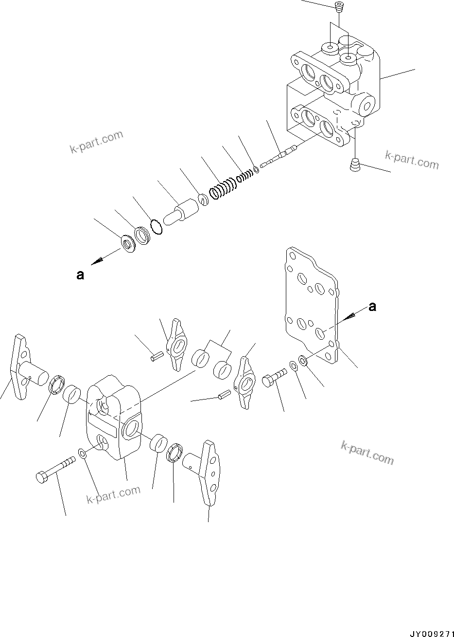 Komatsu parts book diagram for PC55MR-3 S/N 15001-UP: ? ?МЮ, ‘–ЌS—P PPC КЮЩМЮ(#15001-16000)