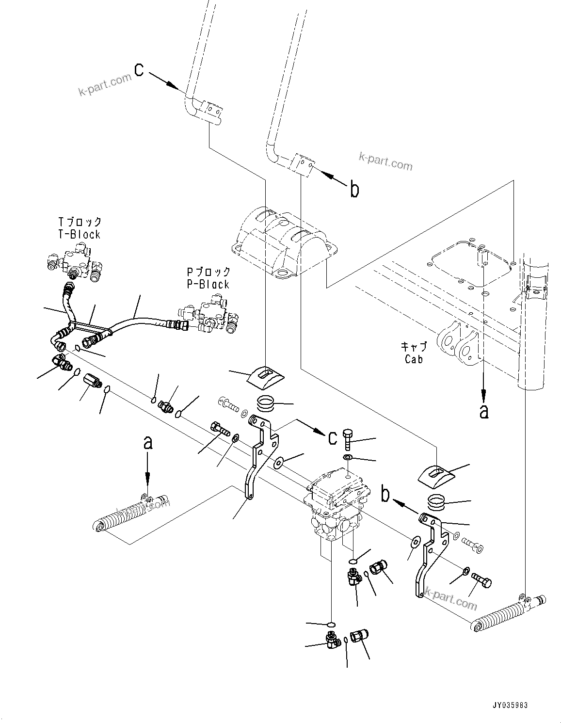 Komatsu parts book diagram for PC55MR-3 S/N 15001-UP: ? ?МЮ, МЫ ?, ‘–ЌSКЮЩМЮ—P PPC ”ZЉЗ(#15001-16000)