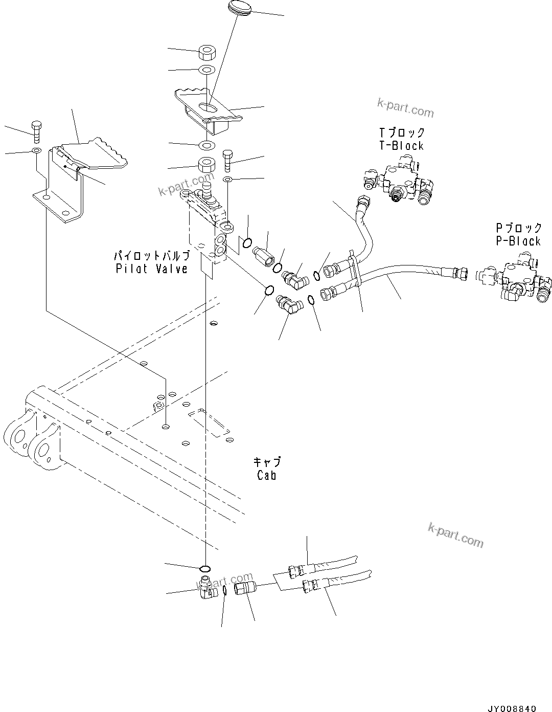 Komatsu parts book diagram for PC55MR-3 S/N 15001-UP: ? ?МЮ, МЮ ?С ЅІЭёЮ єЭДЫ ?Щ (КЯЬ ?  ?ЭёЮЩ КЯЬ ? БЩД МЮЪ ?ДЮ,  ? ?МЮ Л ?А •T, ПЅА  ? ? –і, 1‘ќђЭ  ?ёБ ?ґ ?А”ZЉЗ ‘•’…‰В”\)(#15001-16000)