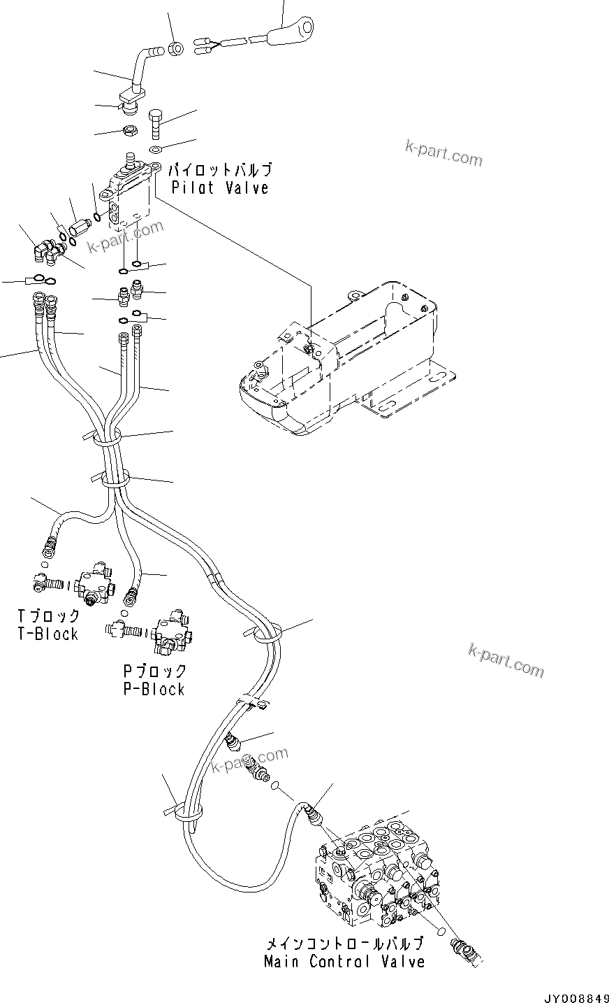 Komatsu parts book diagram for PC55MR-3 S/N 15001-UP: МЫ ? МЪ ?С, МЮЪ ?ДЮ ‘ЂЌм ЪКЮ ?(#15001-16000)