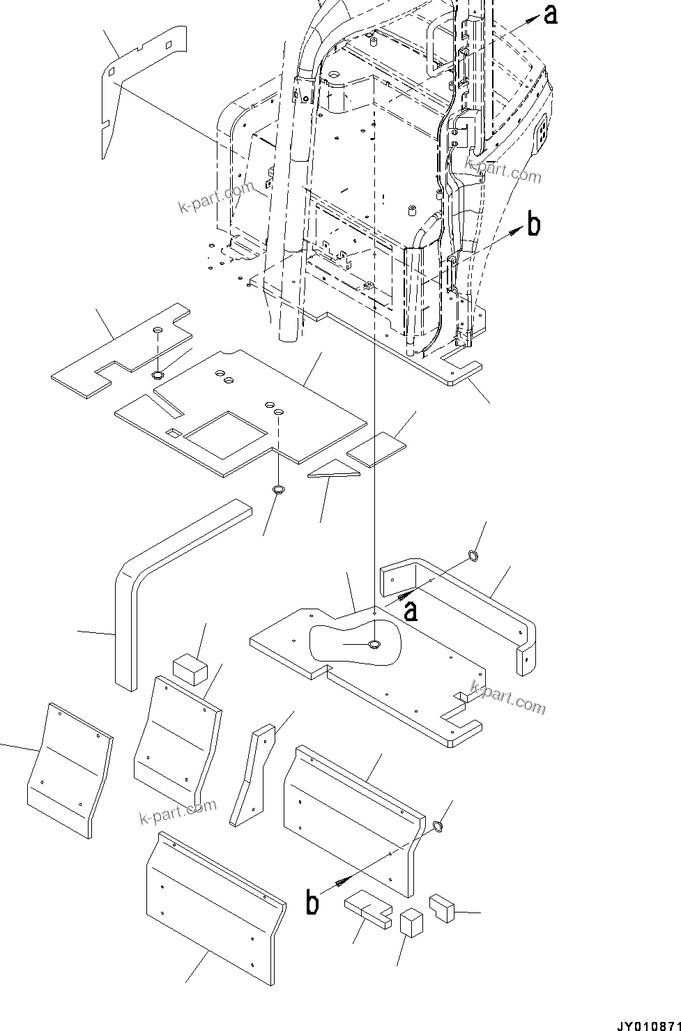 Komatsu parts book diagram for PC55MR-3 S/N 15001-UP: ? ?МЮ, МЫ ?, ‰є•” ј ?Д(#15001-16000)