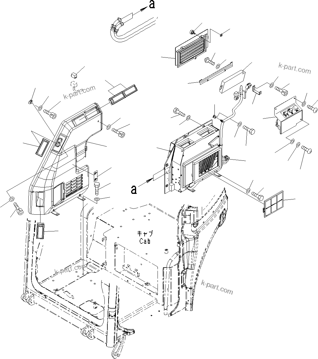 Komatsu parts book diagram for PC55MR-3 S/N 15001-UP: ? ?МЮ, Л ?А ХЖЇД(#15001-16000)