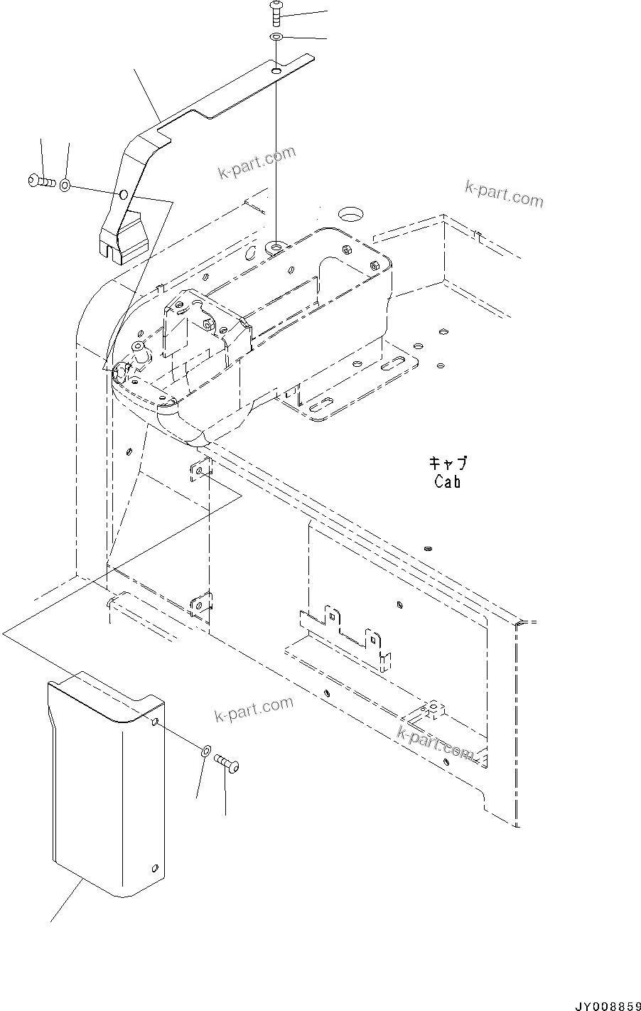Komatsu parts book diagram for PC55MR-3 S/N 15001-UP: ? ?МЮ,  ? ?МЮ“а•”•I, МЫ ?  ?КЮ ?(#16501-)