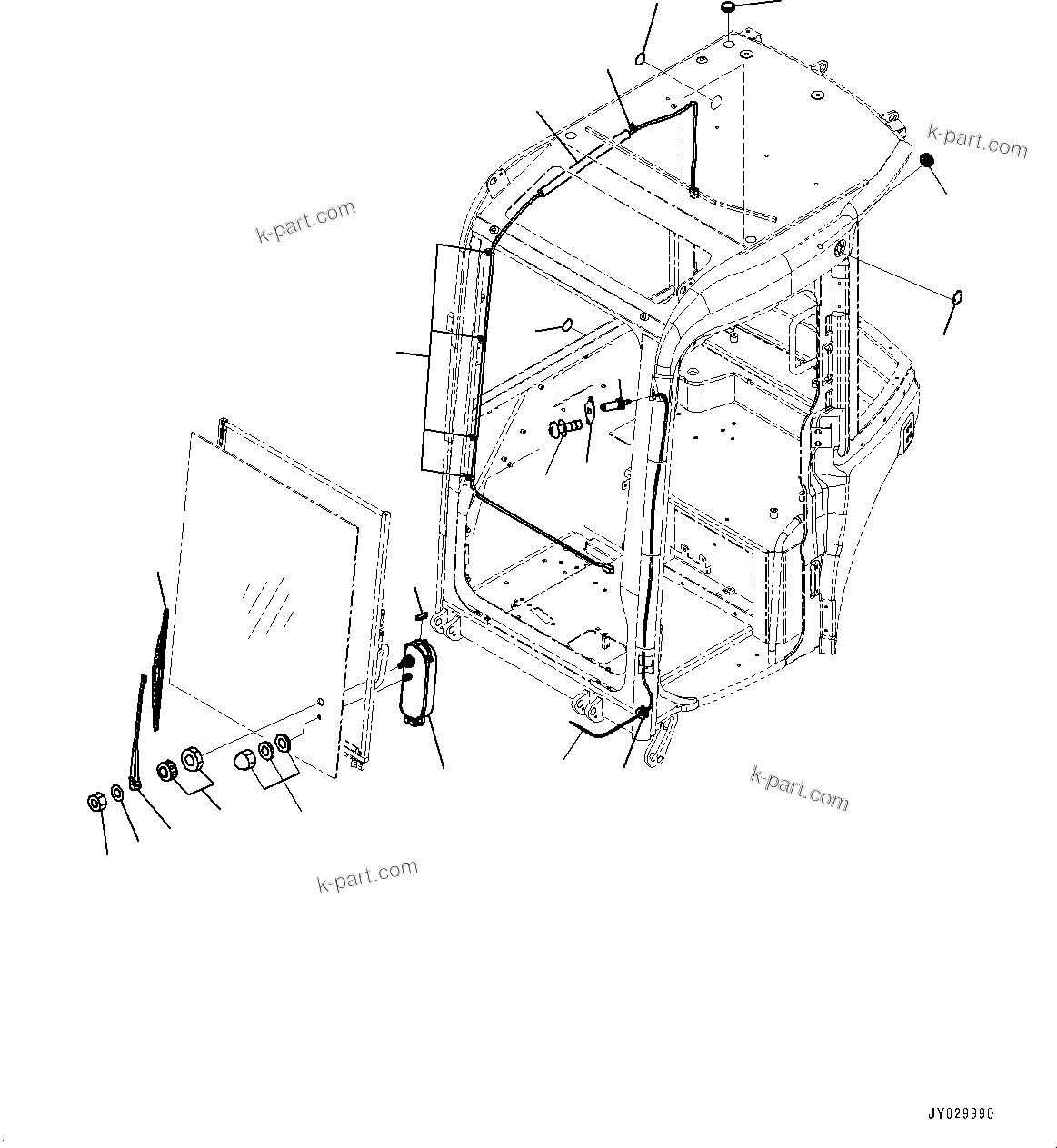 Komatsu parts book diagram for PC55MR-3 S/N 15001-UP: ? ?МЮ, ЬІКЯ(#16001-16500)
